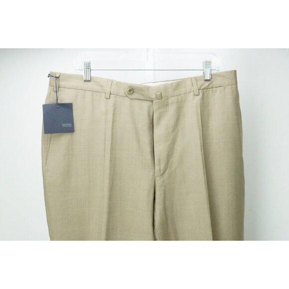 Incotex Brown S100s Wool Mens Dress Pants Trousers Sz 54 EU NEW